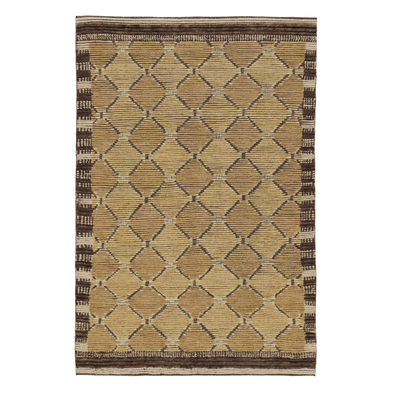 Scandinavian One-of-a-Kind 4'6X7'0 Hand Knotted Area Rug
