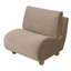 Chaise d'appoint rembourrée moderne Vernon avec silhouette courbée, coussins de dossier doubles et pieds en bois-129452197-129452202