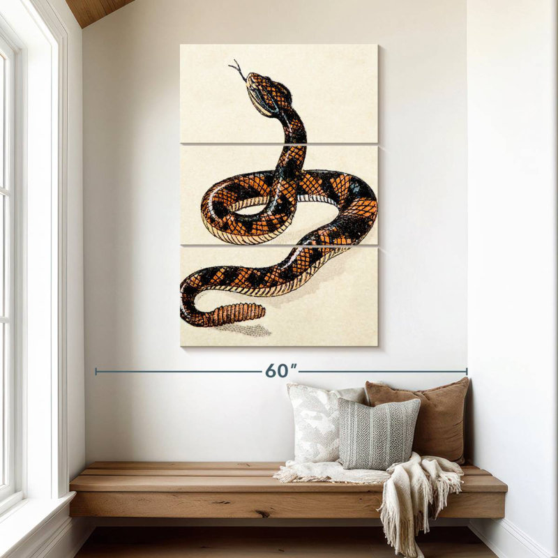 Brampt Rattlesnake, 50" H x 32" W