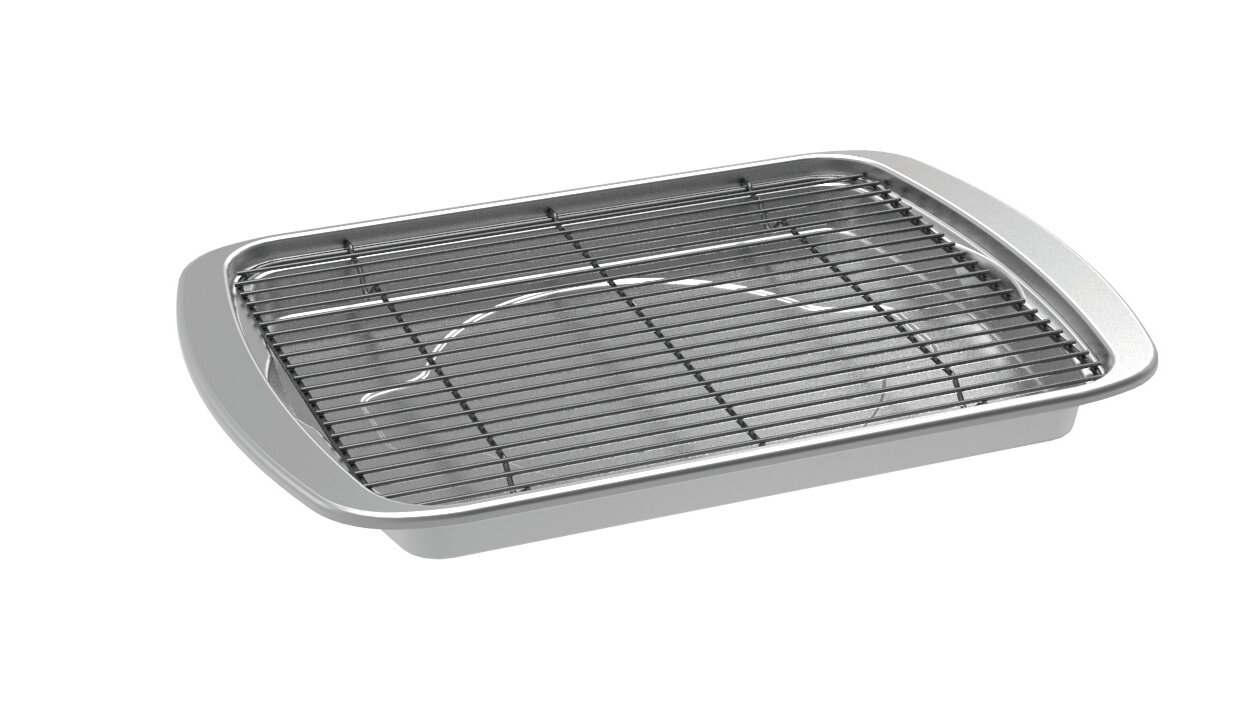  Nordic Ware Extra Large Oven Crisping Baking Tray, with Rack,  Silver: Home & Kitchen