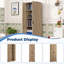 Armoire de rangement en panneau de fibres à densité moyenne 23,3 po x 16,9 po x 71,2 po avec tablettes réglables pour l'organisation de la salle de bain, du bureau et de la maison-275039916