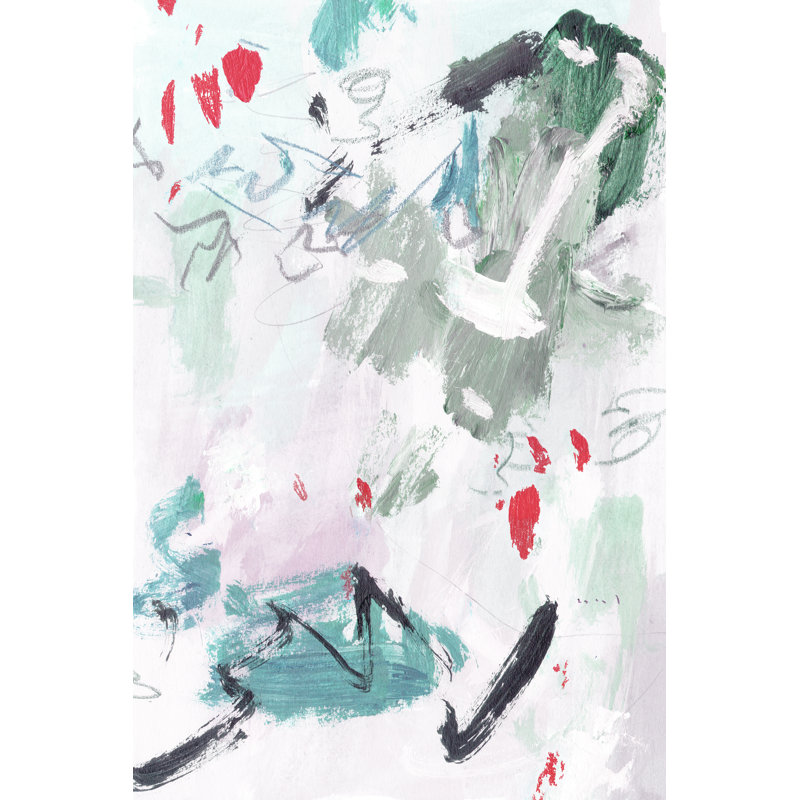 Rouge Splash II by Melissa Wang - Painting on Canvas, Black Floater Framed, 122 cm H x 81 cm W