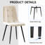 Linen Upholstered Dining Chairs with High Back and Metal Legs-1172011190-1172011187