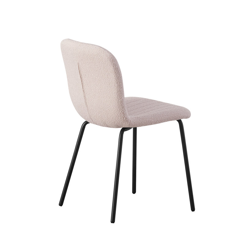 Linen Fabric Dining Chairs Upholstered Chairs, Yellow, Set Of 4