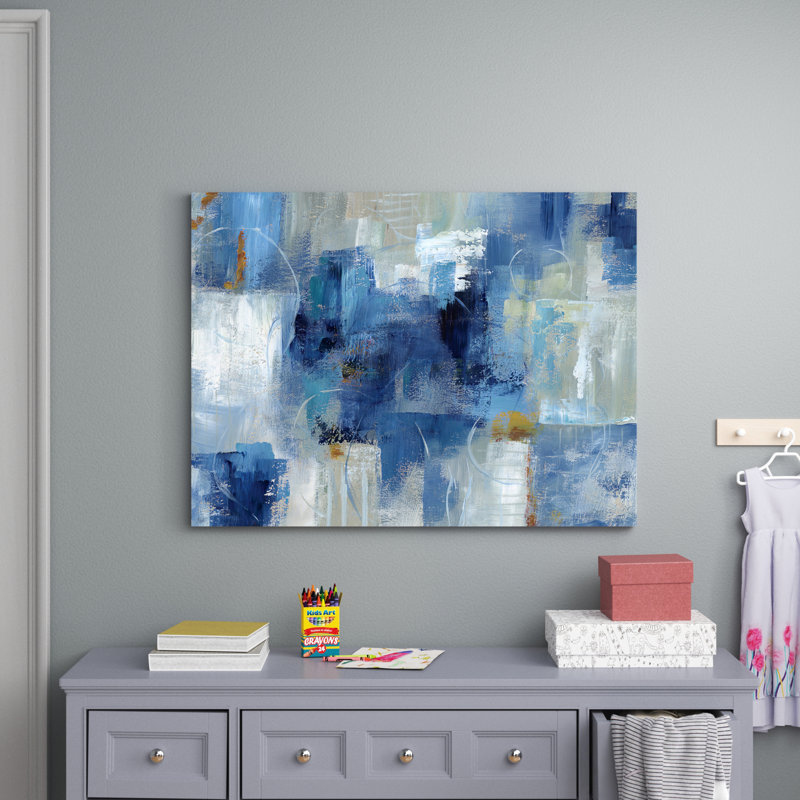 «Blue Morning» - reproduction d'art sur toile tendue, H 36 po x l 48 po x p 1,5 po