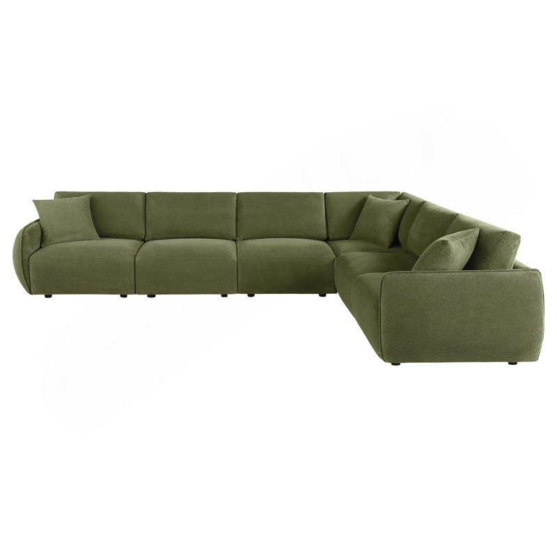 Canapé modulaire 6 pièces Logan, Vert