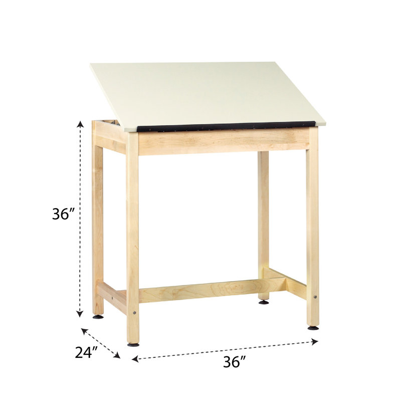 Table à dessin fiberesin, H 37 po x l 36 po x P 24 po, En une seule pièce