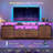 63" Large Tv Stand Dresser With  12 Drawers  For 65/70 Inch Tv, Entertainment Center With Led Lights & Power Outlets & Tv Console For Bedroom-1905028023