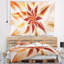 Tapisserie florale dansante florale exotique brune-28496819