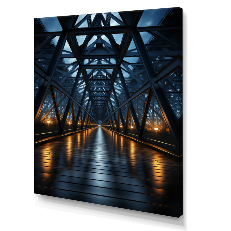 Pont suspendu Letrisha, H 44 po x l 34 po x P 1,5 po, Toile tendue