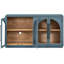 Adjustable Shelf Navy Retro Sideboard For A Charming Home Atmosphere Spacious With 4 Doors And Metal Handles
