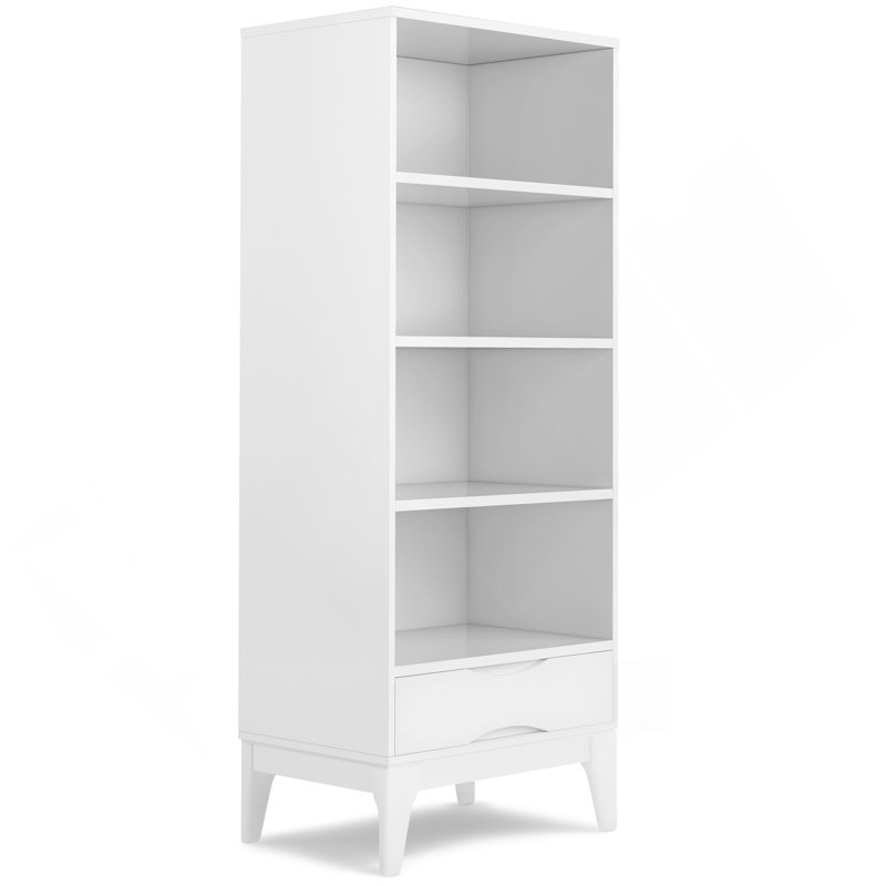 Bibliothèque avec rangement - Blanc, Blanc