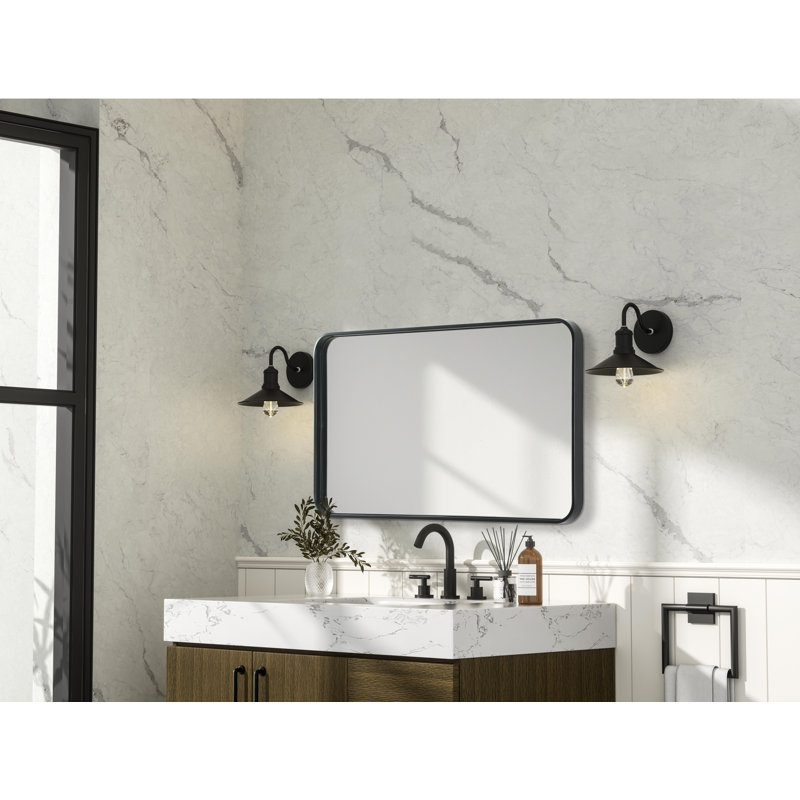 Miroir Erath, 36 po x 22 po, Noir