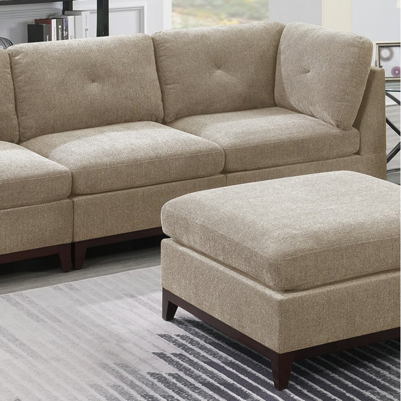Canapé modulaire en tissu Camel Chenille