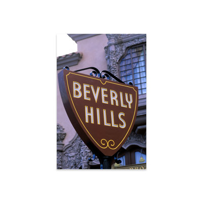 Plaque de rue Beverly Hills, Los Angeles County, Californie, États-Unis sur plastique / acrylique par Bill Bachmann