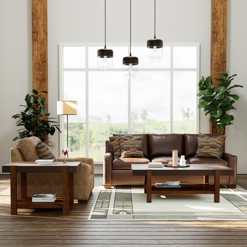Durant Leather Sofa, 37" H x 101" W x 42" D