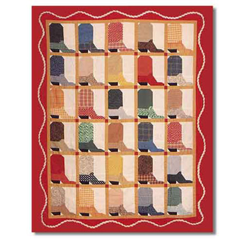 Boots Quilted Throw Blanket