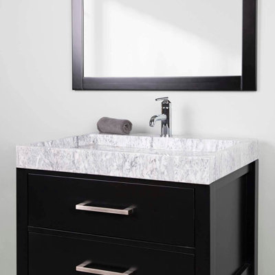 Chevington Hannah 30 Inch Marble Rectangular Vessel Sink 22.05'' Marble Rectangular Bathroom Sink