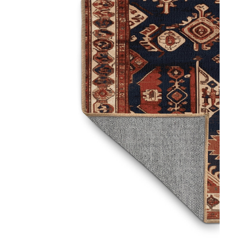 Tapis brun lavable à la machine, Carré 8 pi