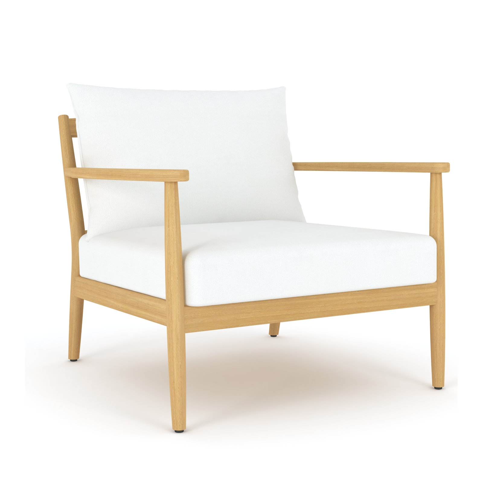 Juniper Teak Club Chair, White