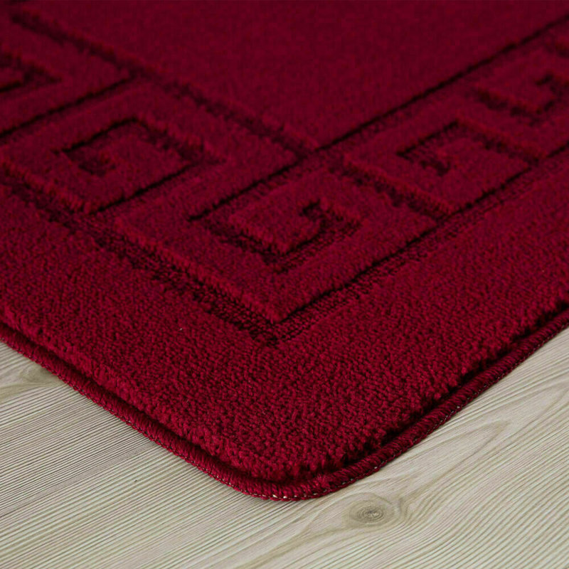 Vires Solid Colour Area Rug, Rectangle 60 x 110cm