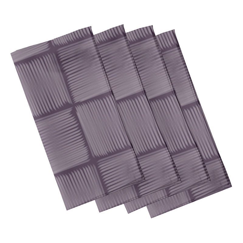 Lacatus Basketweave Napkins, Purple