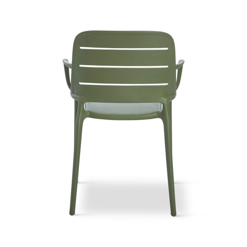 Jasper Outdoor Stacking Armchair (Set of 4) - Ginger, Army Green