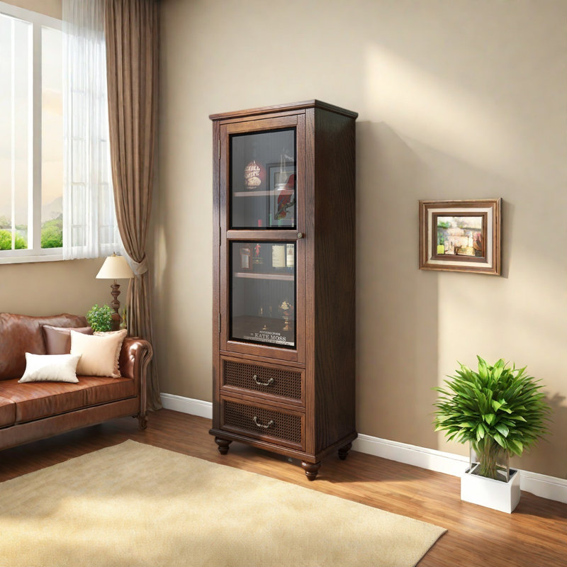 Alberts, Brown, (3 Shelves) 70.87"H x 24.8"W x 15.75"D