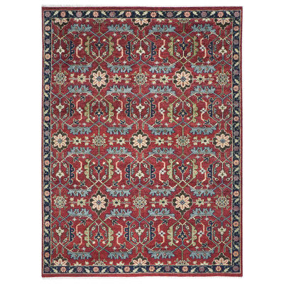 8'9''x12'1'' Hand Knotted Wool Rust,Sage Oushak Transitional Rug
