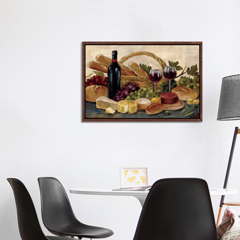 Tuscan Evening Wine by Silvia Vassileva - Print on Canvas, 101.6 cm H x 66.04 cm W, Wrapped Canvas