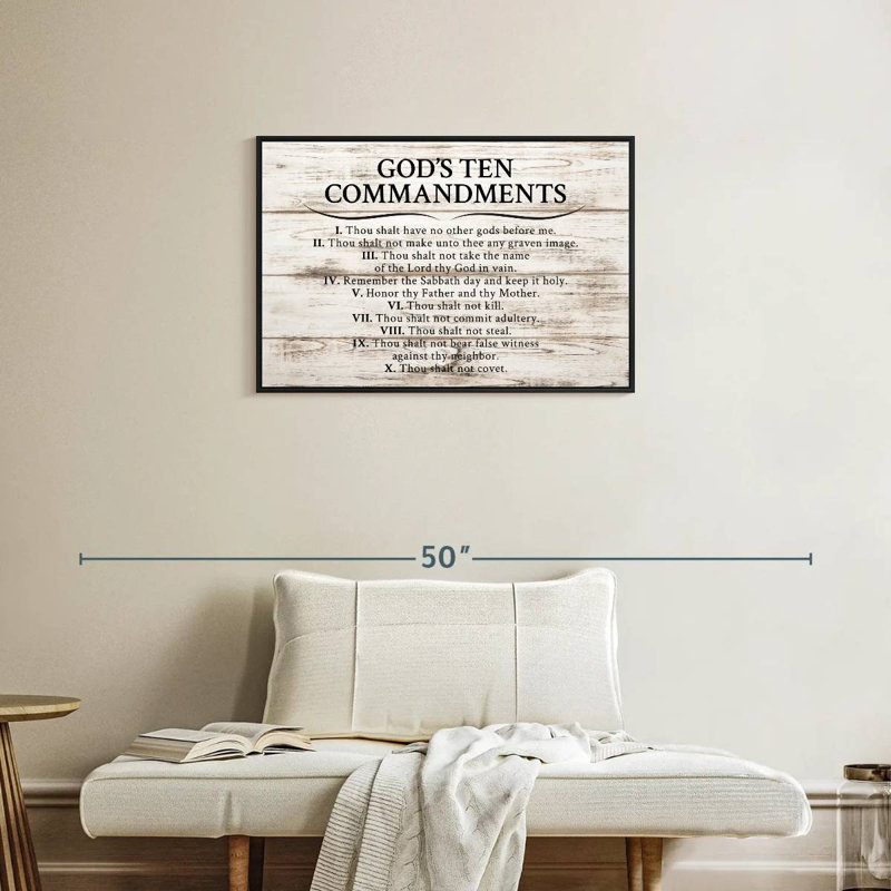 Adella God's Ten Commandments, 21" H x 31" W