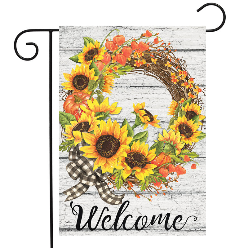 Drapeau de jardin tournesol couronne de tournesol