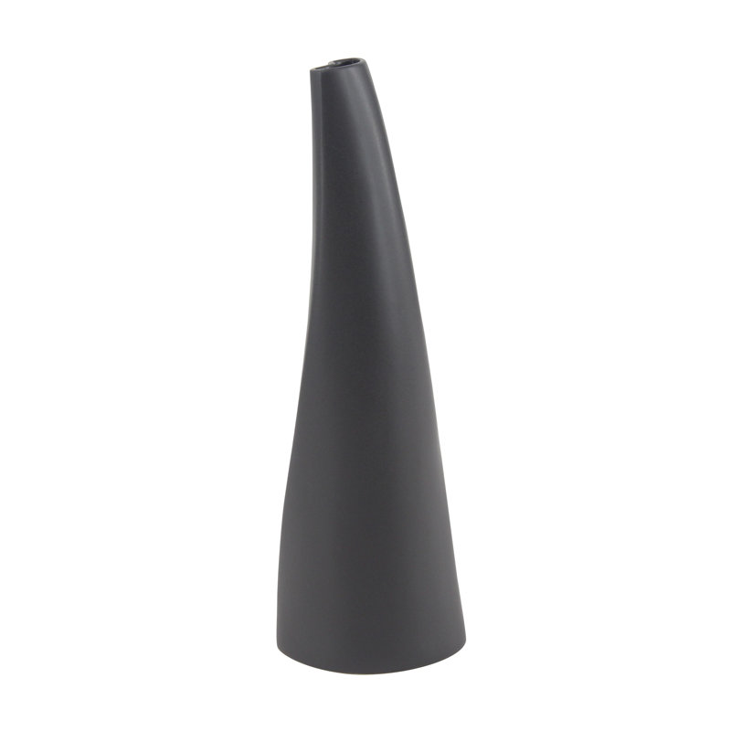 Vase de plancher en céramique de tourbillon modern Felker, Noir