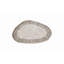 Table basse ovale argent