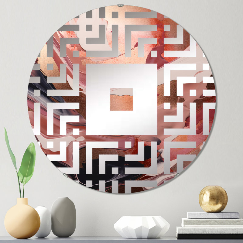 Thoa - Miroir mural carré, 23,6 po x 23,6 po