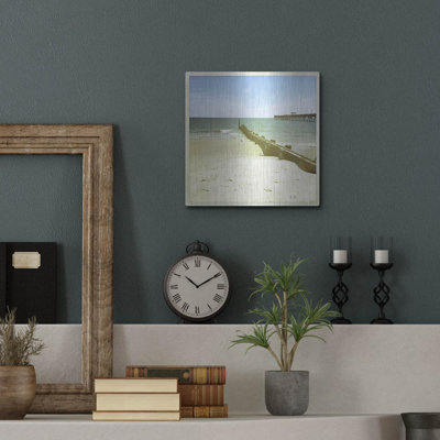  'Bay View 3' by Alicia Ludwig Metal Wall Art, 12" x 12"