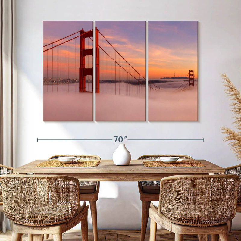 Lilie Golden Gate Bridge Clouds, 42" H x 65" W
