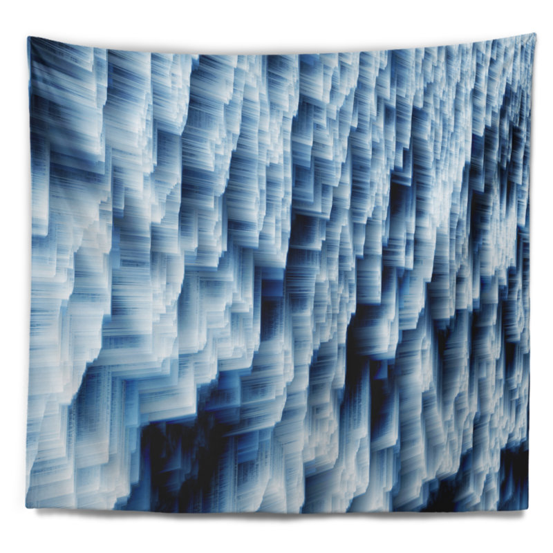 Photographie abstraite blue ice tapestry, H 32 po x l 39 po