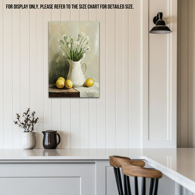 Art mural citron, photos de citron pour la cuisine, art mural rétro sur toile, affiche de décoration murale citron, art mural de cuisine italienne pour le mur, art mural méditerranéen, impression 12 po x 18 po