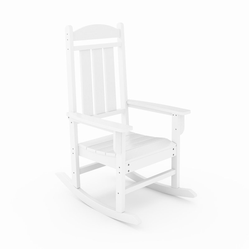 Chaise berçante traditionnelle Pecan, Blanc