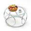 Table basse 31,5 "ronde en verre avec cadre circulaire en métal chromé et table d'appoint moderne et moderne pour le salon, le bureau et le salon