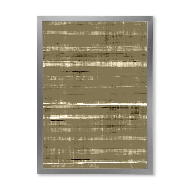 Art abstrait sur toile beige et brun II - Art moderne et contemporain sur toile, H 32 po x l 16 po x P 1 po