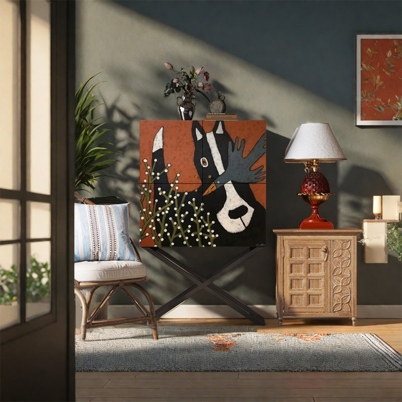 Armoire de rangement avec pieds en acier inoxydable