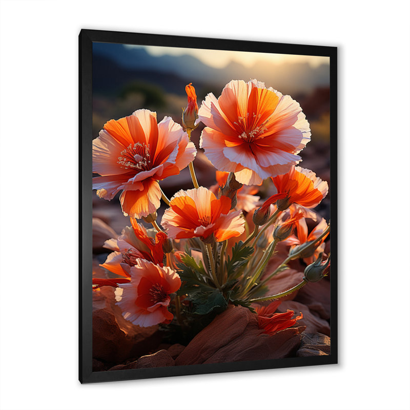 «Zanas Desert Euphoria Cactus I» sur toile, Cadre photo noir, H 20 po x l 12 po x P 1 po