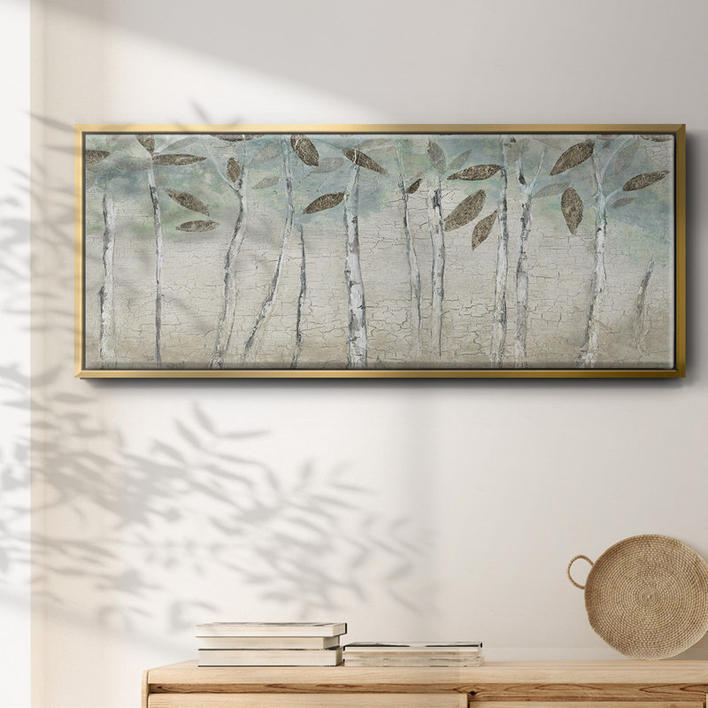Rain Soft Woods- Framed Canvas, 24" H x 60" W
