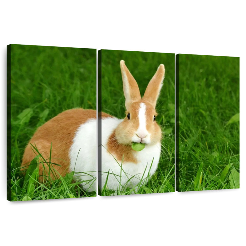 Rabbit Eating Leaf, 42" H x 65" W