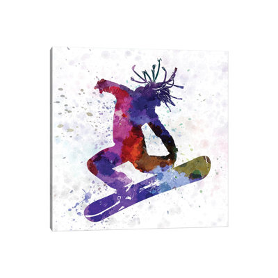 Young Snowboarder by Paul Rommer - Wrapped Canvas Painting