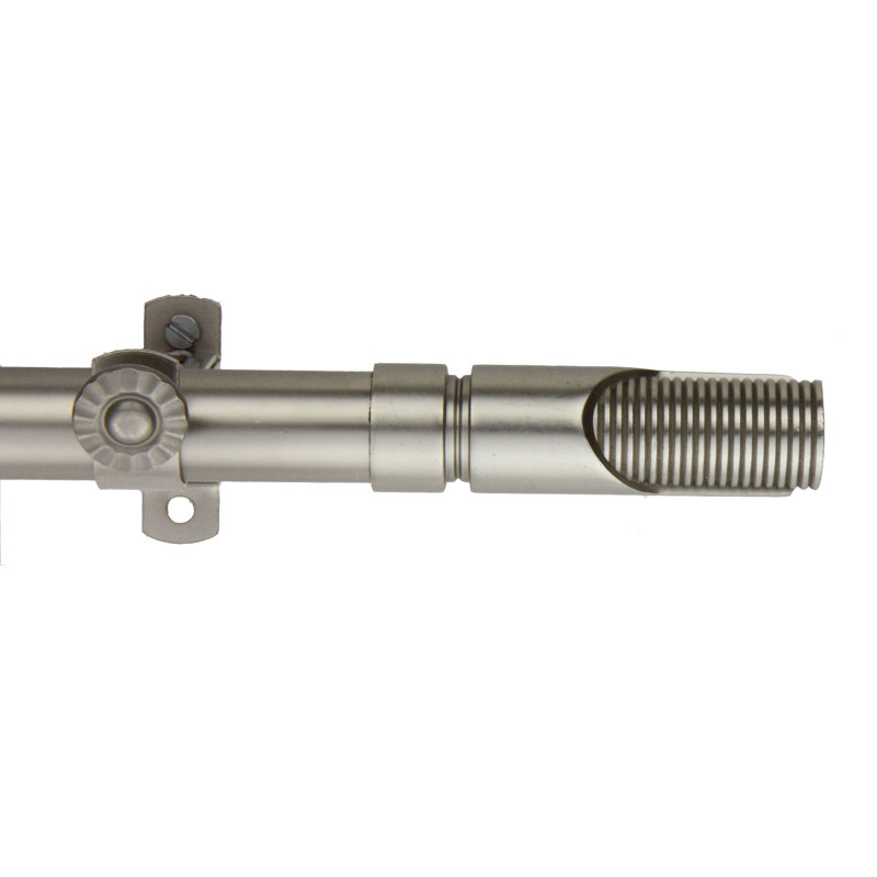 Tringle à rideaux simple 0,75 po Fratessa, 28 po à 48 po, Nickel satiné