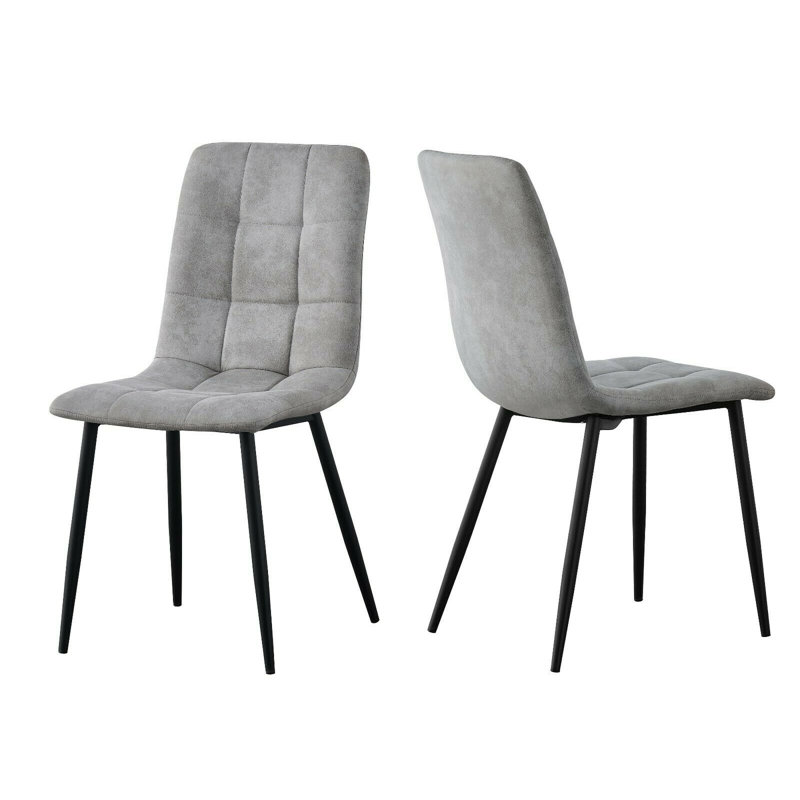 Aliauna Upholstered Side Chair, Light Grey