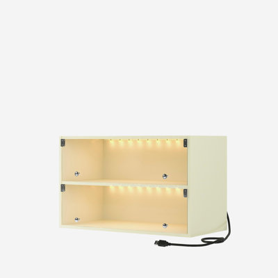 Armoire de rangement pour chaussures avec porte-chaussures en verre blanc cassé Off Off